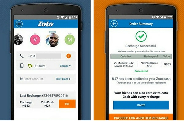 Zoto: The One Touch Mobile Recharge App | TechCabal