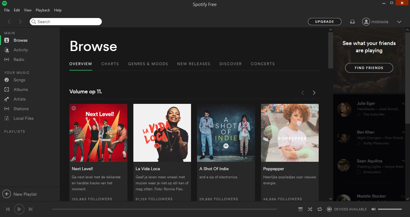 spotify on desktop