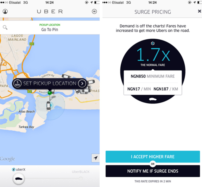 Image result for uber surge in lagos