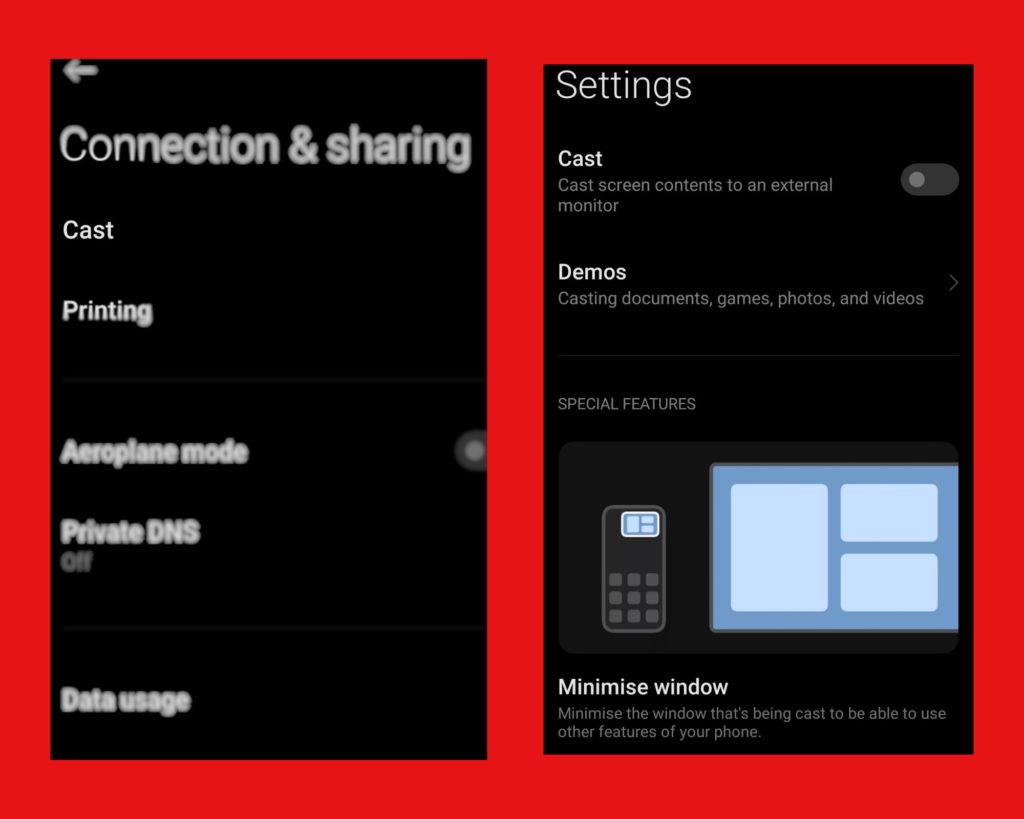 An Android Smartphone screen showing the Cast feature. Illustration for 7 amazing things you didn’t know your smartphone could do