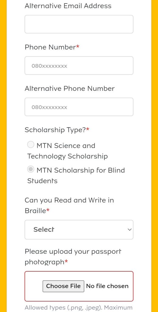 apply for MTN Scholarship