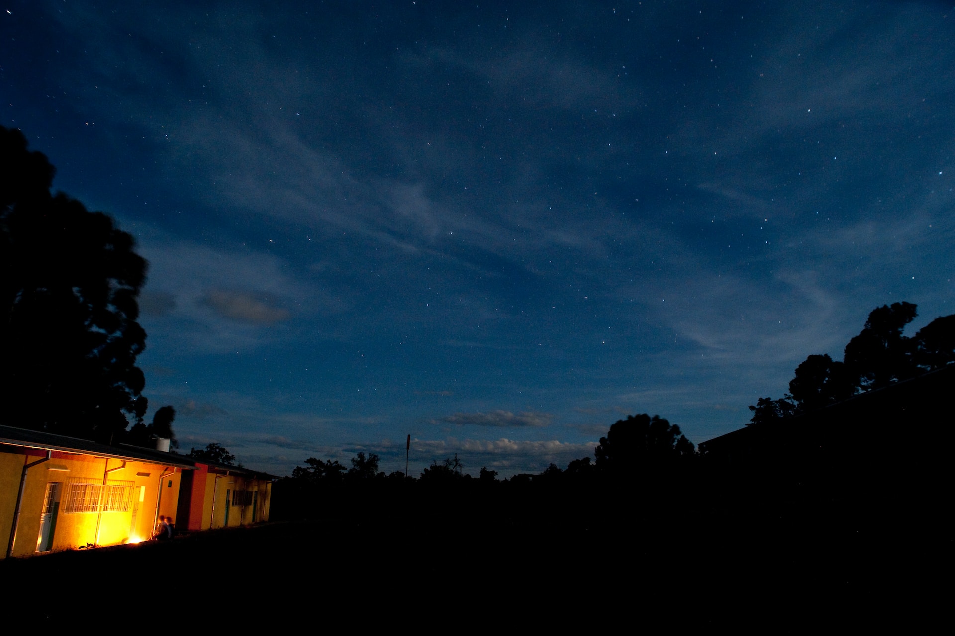 Photo of night sky over an Ethiopian hospital