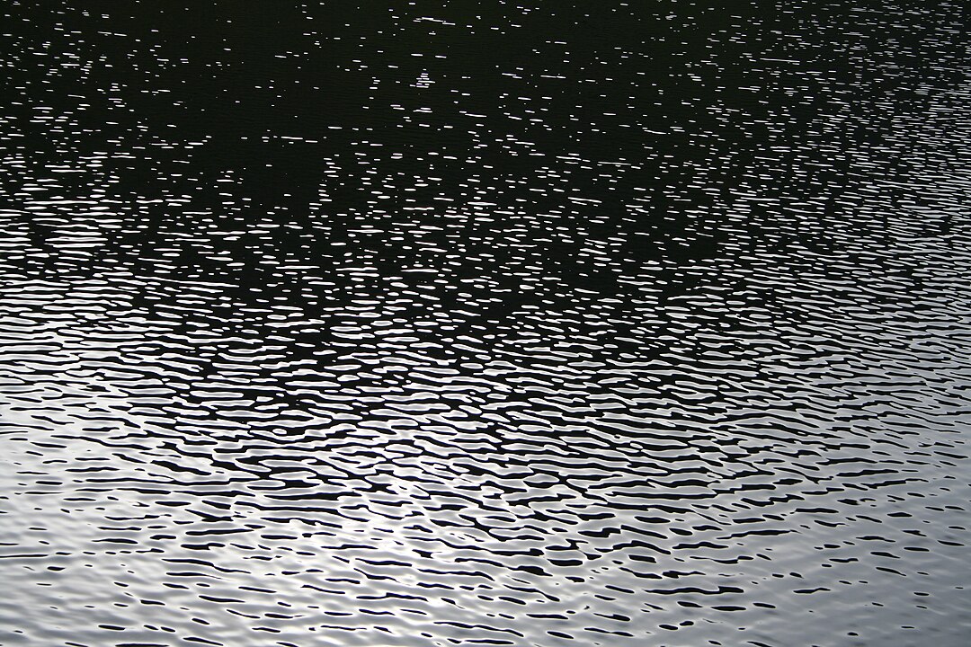 Photo of ripples on the Lifjord lake in in Øksnes, Norway